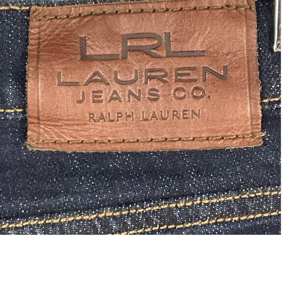 Lauren Ralph Lauren Womens Jeans Classic Straight Leg Mid Rise Dark Blue Rinse 6 - Picture 10 of 14